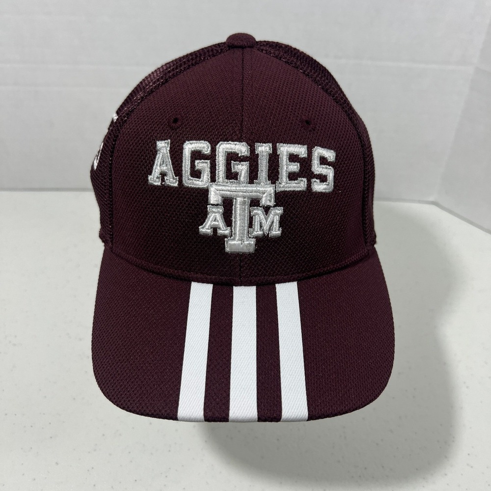 Adidas Texas A&M Aggies Hat Maroon Structured Flex Trucker Cap S/M